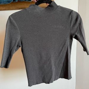 Zara cropped quarter sleeve turtleneck
